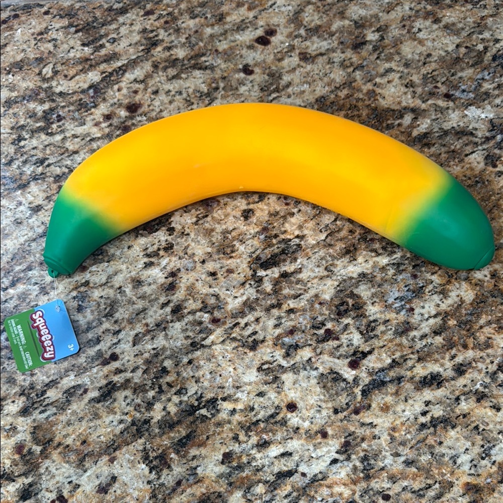 Toymendous Squeezy Banana Tear-Resistant Squeeze Ball Stress Reliever